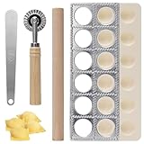 Set complet pour raviolis : le set de moules à boulettes FARYODI comprend 1 presse à raviolis, 1 coupe-raviolis, 1 rouleau à pâtisserie en bois, 1 roulette à pâte et 1 cuillère à farce. Au total, 5 outils indispensables pour préparer des raviolis, des raviolis farcis, des empanadas et des raviolis chinois.