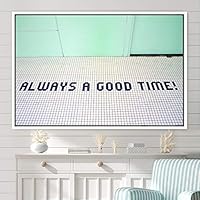 Framed Canvas Wall Art Pressed Quotes 3D Chic Inspirational Multicolor Pop Art Quotes Typography Ultra Whimsical - 16x24 inches