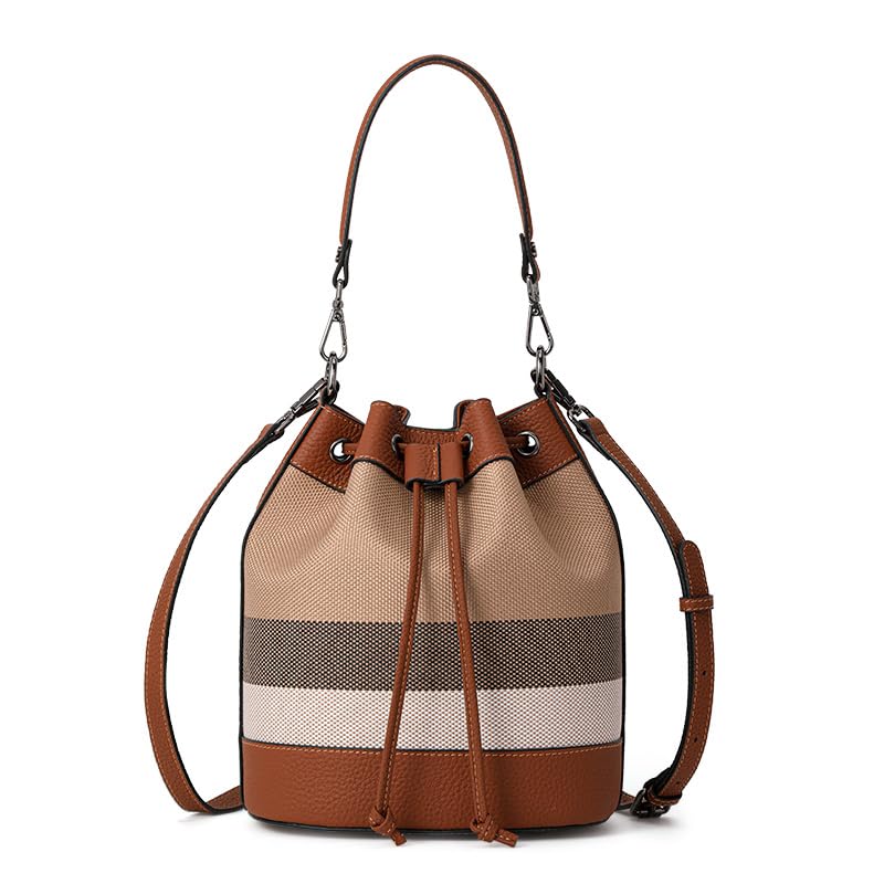Bolso Tote para mujer con cierre de cordón y bandolera miniatura 1