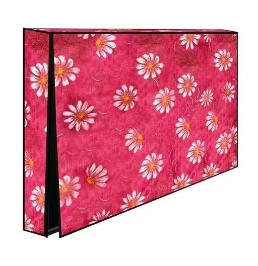 PVC LED TV Cover 32 Inch Printed Universal Television Protector Waterproof Dustproof LCD Screen Protection Cover Pink-image-23