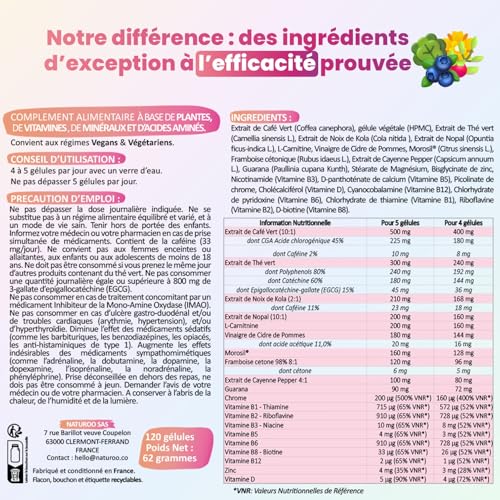 Bruleur de Graisse Puissant Morosil Homme & Femme 120 gélules | Coupe-faim et perte de poids | Vinaigre de cidre | Minceur extra fort | Brule Graisse | ventre plat, draineur jour nuit | Fat burner – Image 4