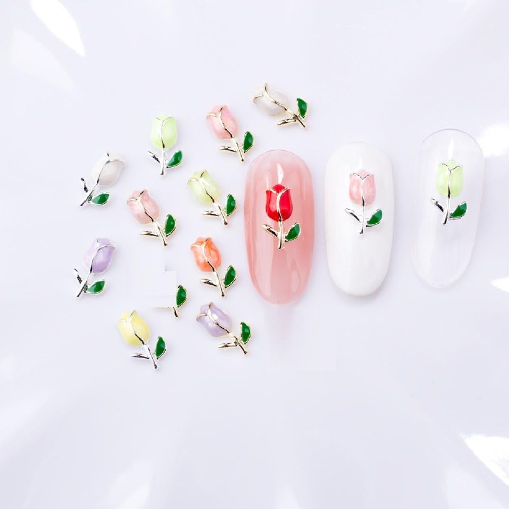 qbodp 20 Pcs Nail Charms, Fashion Nail Ornaments, Cute Panda Decorations for Nail, Nail Supplies Nail Art Decoration Accessories,Gold