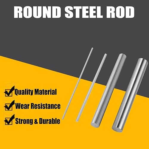 Miniatura 44 de Auniwaig Varilla de acero redonda, barra de torno HSS de 0.295 in, herramienta de 7.874 in de largo, para engranajes de eje, taladradora, máquina