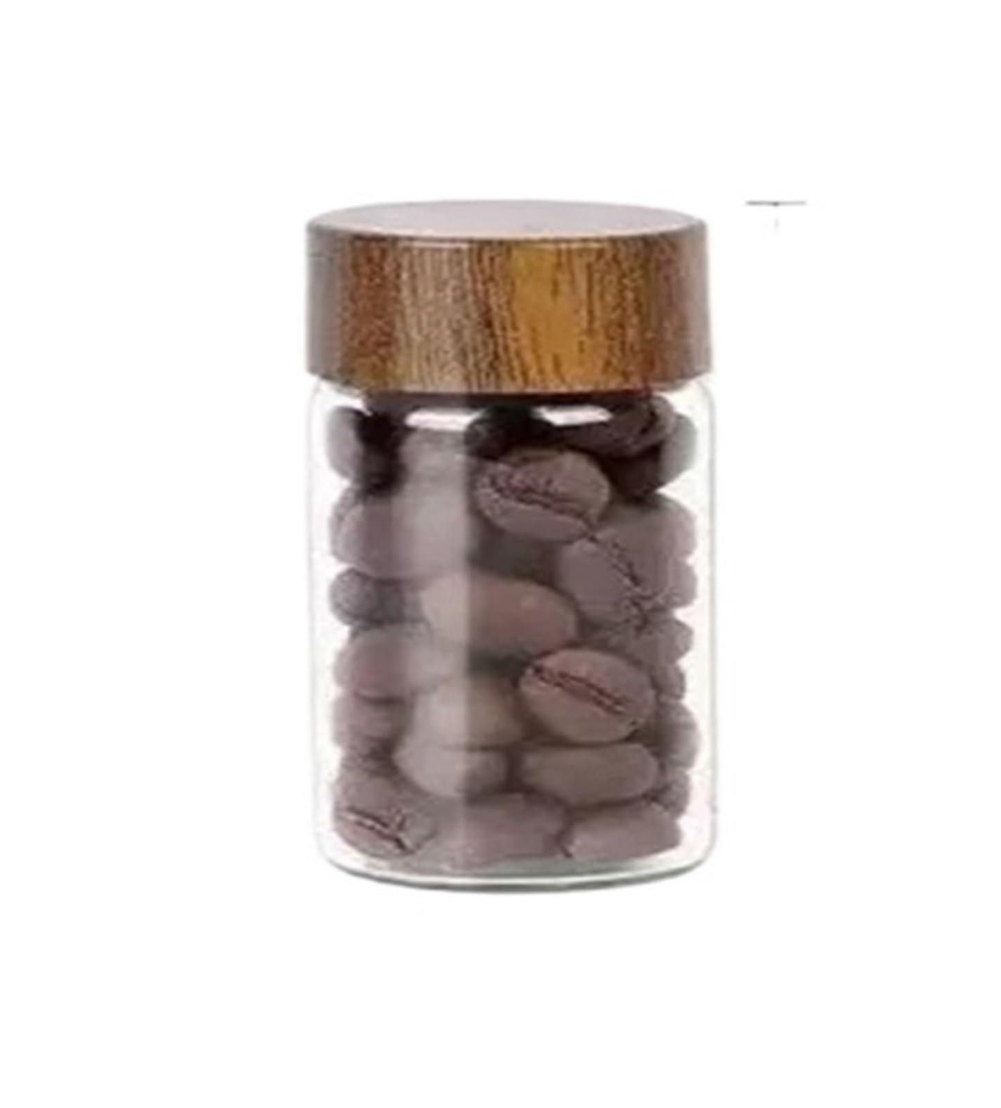 ZNJAMN 3pcs Mini Glass Bottles Transparent Storage Container Tube Portable Coffee Beans Spice Jars DIY Vials With Wood Lid for Pickling(20ml)