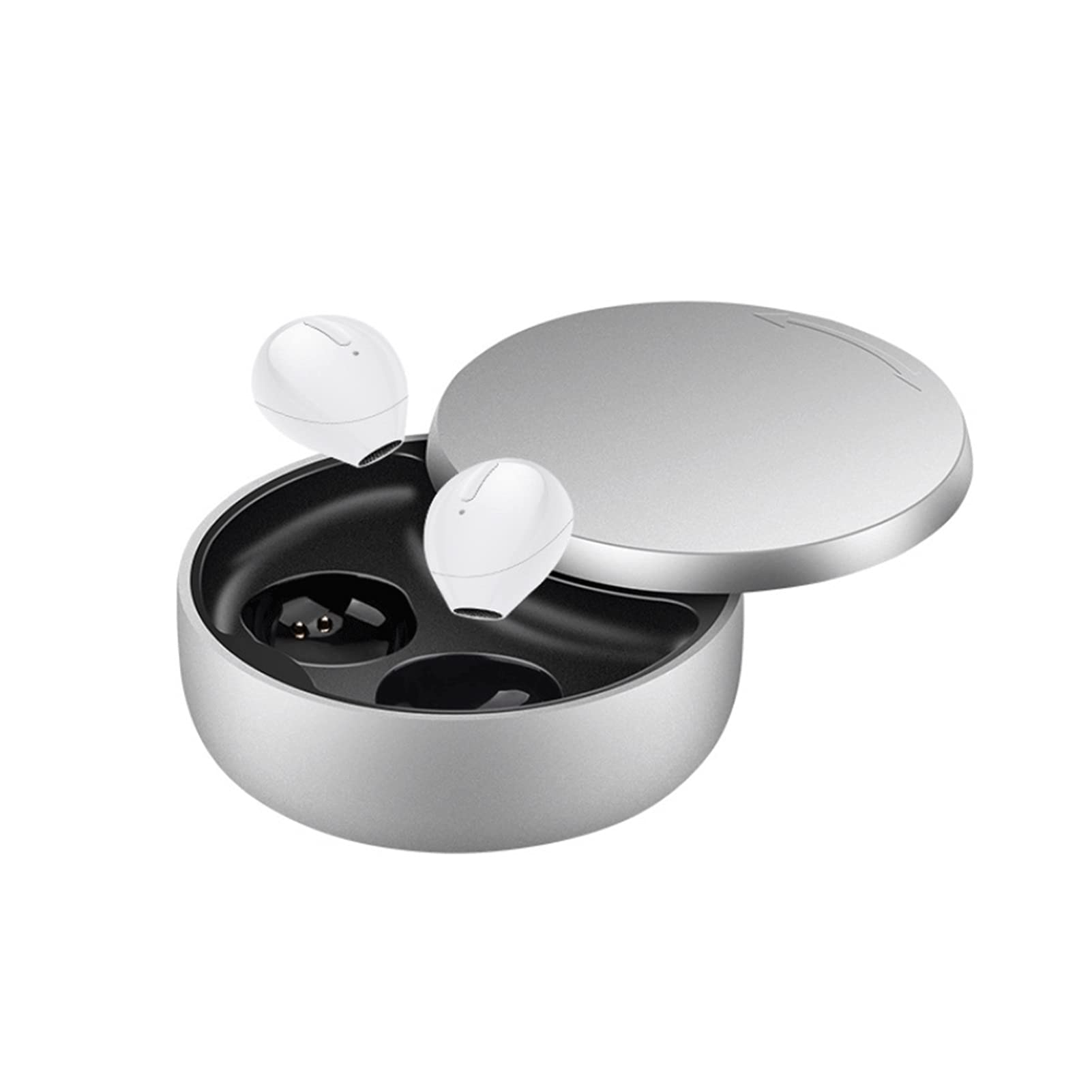 WJYZYHM Invisible Wireless Earbuds Bluetooth 5.0+EDR Bluetooth Headphones with Charging Box,Semi-in-ear IPX5 Waterproof Sports Headset with Microphone,5-6H Playback Time,Automatic Pairing