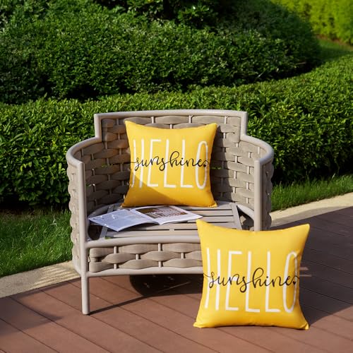 Dfxszoutdoorpillowcovers18x18inchsetof2hellosunshinedecoryellowwaterproofthrowpillowcoverssummeroutdoorwaterproofpillowcoversdecorforpatiofunituregardensofacouch020b18  Urban Country Home Decor Dfxsz outdoor pillow covers 18×18 inch set of 2 hello sunshine decor yellow waterproof throw pillow covers summer outdoor waterproof pillow covers decor for patio funiture garden sofa couch 020b18  urban country home decor