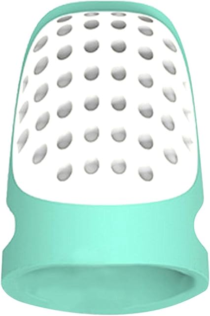 Smaler 2 Pack Silicone Sewing Thimble,Sewing Thimble Finger Protector, Sewing Tools,Thimble Sewing Protector For DIY Crafts, Green, S