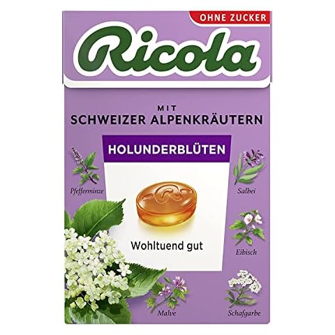 Ricola Holunderblüten, 50g Böxli original Schweizer Kräuter-Bonbons Cover