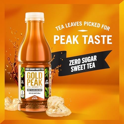Gold Peak Zero Sugar Diet Iced Tea Drink, 16.9 fl oz, 6 Pack - 5