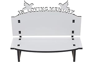 In Loving Memory Sublimation Blank Memorial Bench - Customizable Photo Frame Ornament for Thoughtful Remembrance