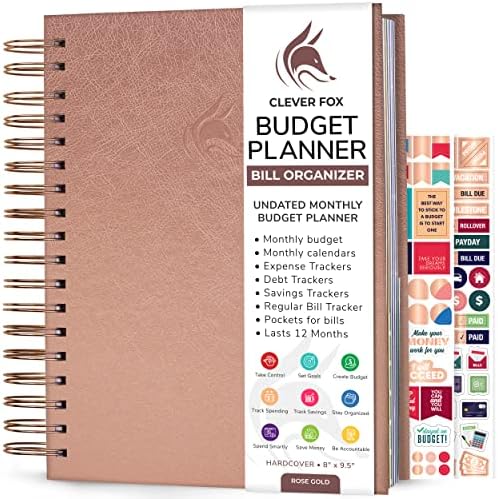 Clever Fox Budget Planner & Monthly Bill Organizer with Pockets. Expense Tracker Notebook, Budgeting Journal and Financial Planner Budget Book to Control Your Money. Large Size  Purple