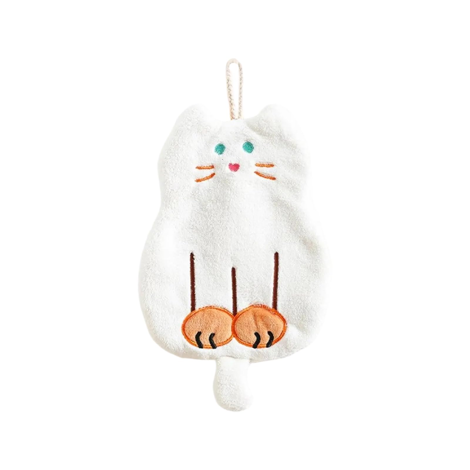 Msioytog Super Absorbent Corals Velvets Cats Shapeds Towel, Soft Comfortable Hand Wash Cloth for Cats Lover of Ages Microfiber Kitchen Towels