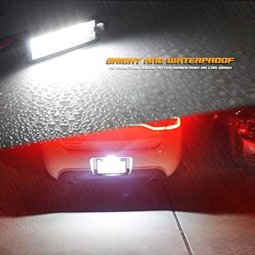 Ruxifey Led License Plate Light Tag Lamp Replacement Compatible With 2015 2016 2017 2018 2019 2020 2021 Dodge Charger Challenger Pacifica Jeep Compass Chrysler 300 #TOP3
