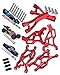 ARRCat RC Upgrades Part A Arms for 1/7 Arrma Felony 6S BLX,Limitless 6S BLX Infraction 6S BLX,1/8 Arrma Typhon 6S,6pcs Aluminum Front & Rear Suspension A Arms Set,Red