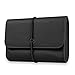 Produktbild Fintie Tasche aus Kunstleder zum Verstauen elektronischen Zubehör Organisator Tragetasche Reisetasche für Apple Magic Maus/MacBook Maus/Netzadapter/Kabel/SSD/HDD/Powerbank, Schwarz