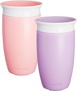 2 Pack Miracle 360 Toddler & Baby Cups | 296ml | Pink/Purple