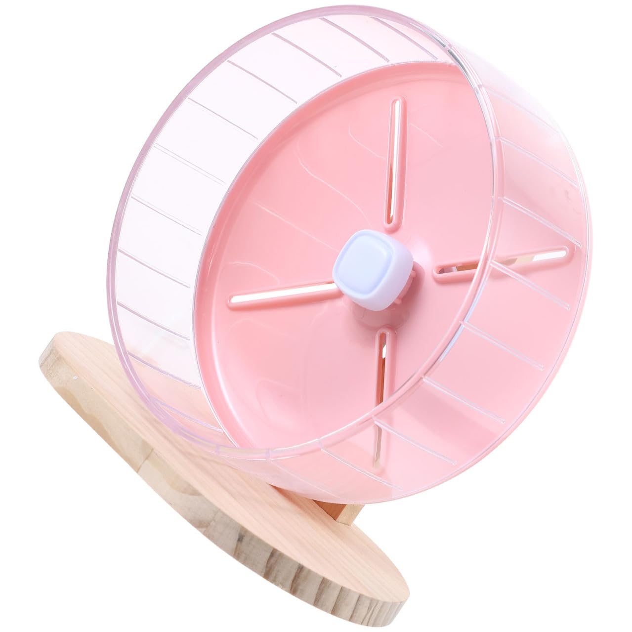 SUPVOX 1 Ensemble Roue de Course Silencieuse pour Hamsters et Rongeurs Accessoire Compact avec Support Ergonomique pour Chinchillas et Souris Rose