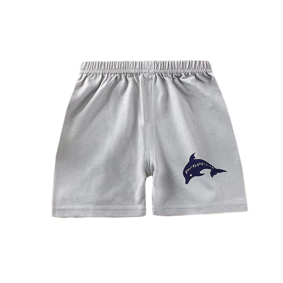 Toddler Baby Boy Shorts 3-Pack Cotton Elastic Waist Breathable Dinosaur Clothes Sizes 9M-5T Kids Comfortable Playwear3