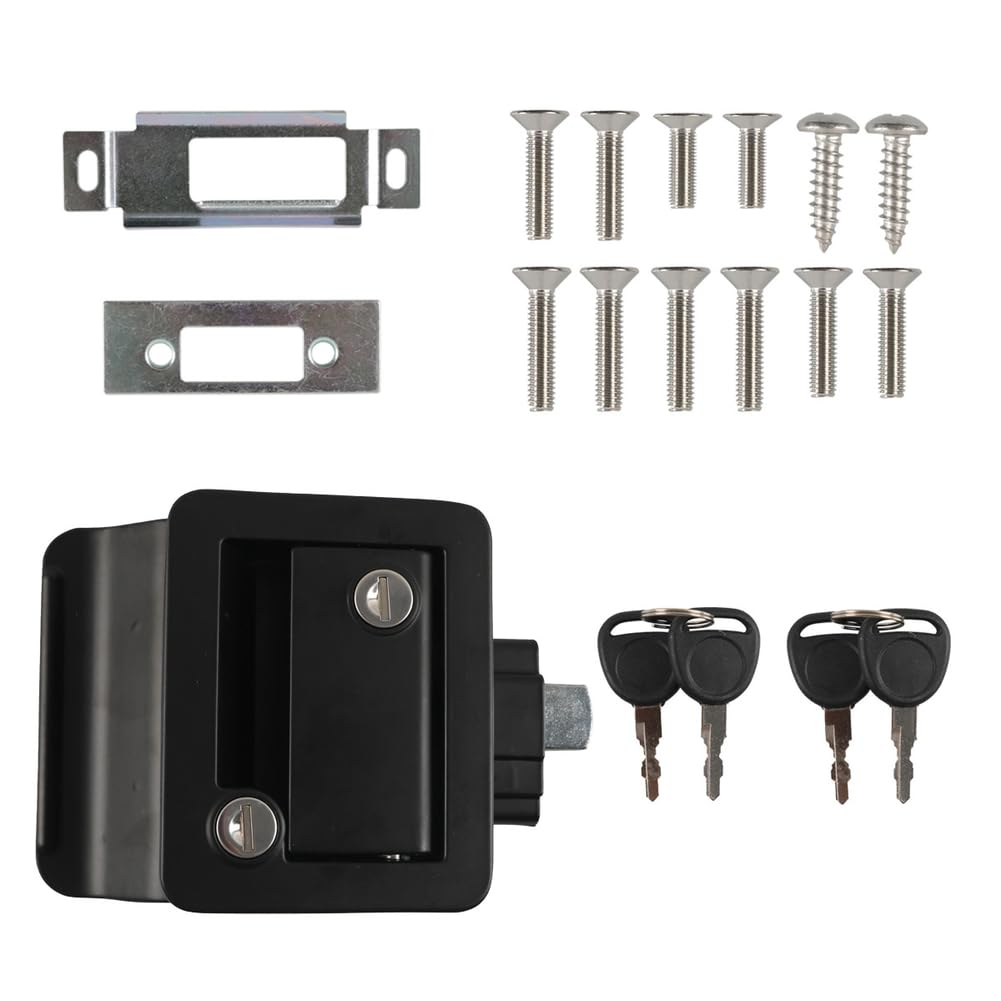per RV Camper Rimorchio Paddle per Serratura Porta Nero Maniglia Latch per Parte di Ricambio