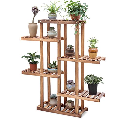 Flower racks 6 Tiers Flower Ladder Rack, Multi-Tier Wooden Flower Stand for Indoors and Outdoors for Office Balcony