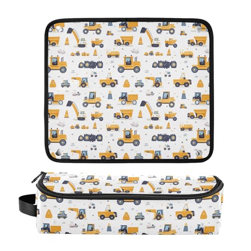 Bolsa de viaje para herramientas de cabello con dibujos de carros, resistente al calor, para planchas y rizadores, organizador portátil miniatura 3