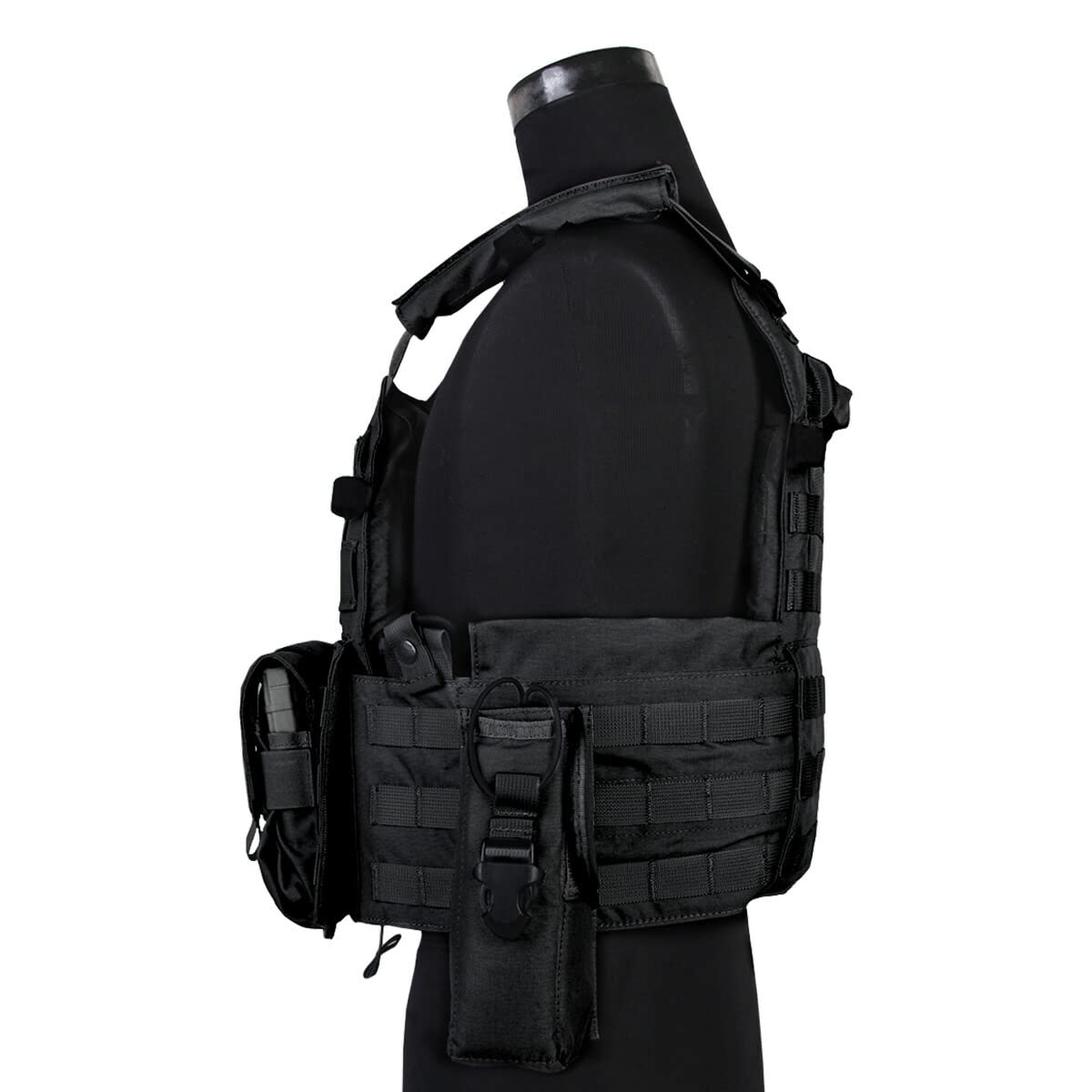 Amazon | EMERSON LBT6094Aスタイル プレートキャリア 3ポーチ付 BK