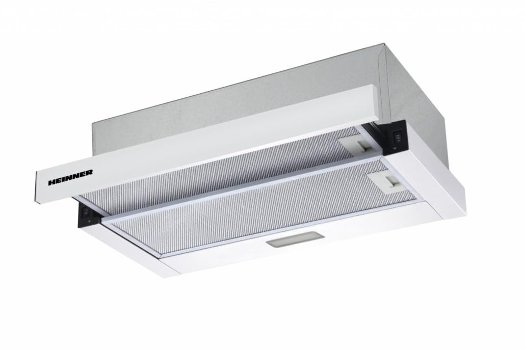 HTCH-F400WH Einbauherd 60 cm Dunstabzugshaube 358,4 m³/h LED-Beleuchtung 3 Geschwindigkeitsstufen Weiß