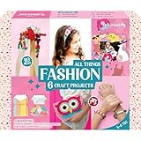 jackinthebox Art Craft Kit Girls | Fashion Themed Creative 6 Activities-in-1 DIY Toy | Best Gift Girls Ages 5 6 7 8 9 10 (6-in-1)