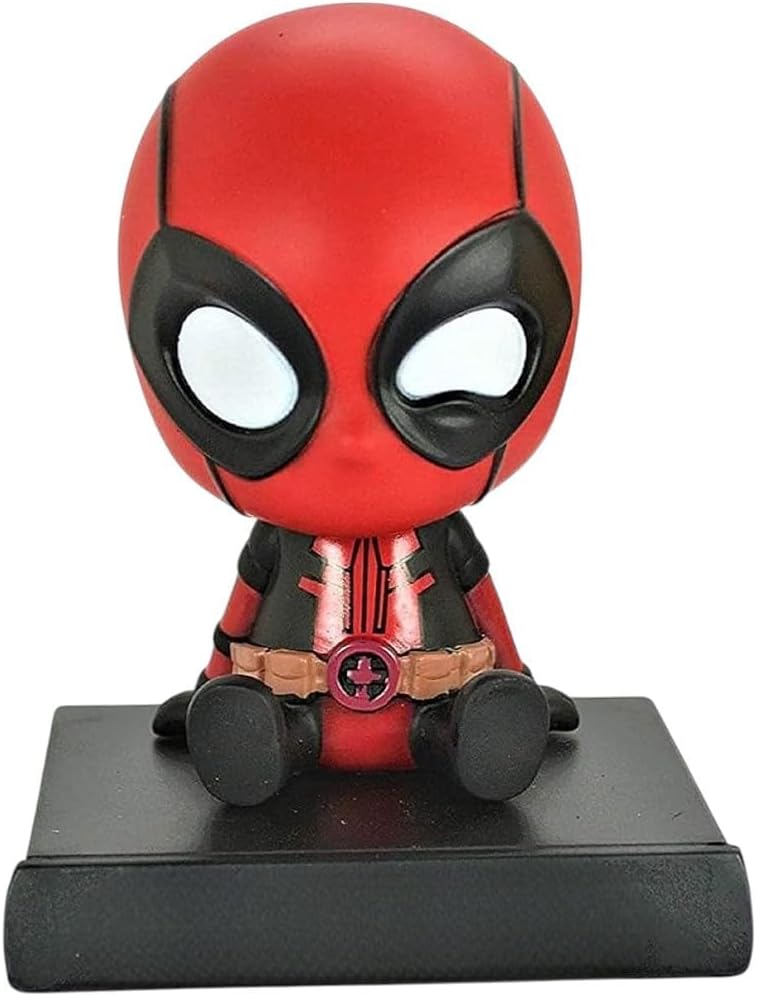 UMANI Super Hero Action Figure Limited Edition Bobblehead with Mobile Holder for Car Dashboard, Office Desk & Study Table (DE-AD-Pool)