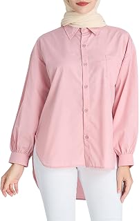 Xbemkste Blouses Women's Casual Plain Multicoloured Long Sleeve Buttoned Cardigan Shirt for Women Dirndl Blouse Blouses Women
