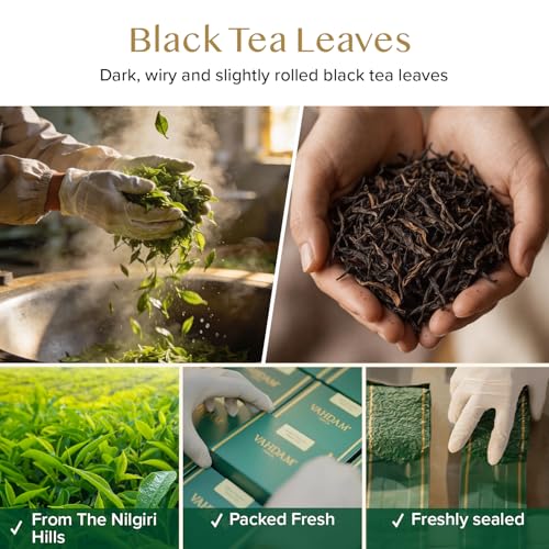 Image of VAHDAM Nilgiri Breakfast Black Tea (150+ Cups /12oz) - Robust & Flavory Loose Leaf Tea | Single Origin, Vacuum Sealed Pack