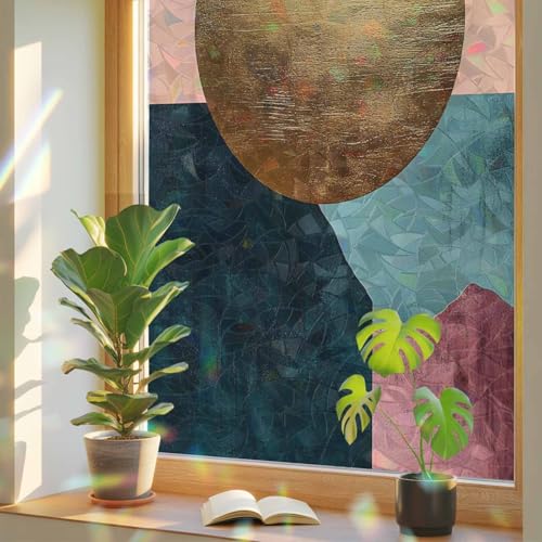 Vinilo Decorativo Ventana Privacidad Geométrico Boho miniatura 1
