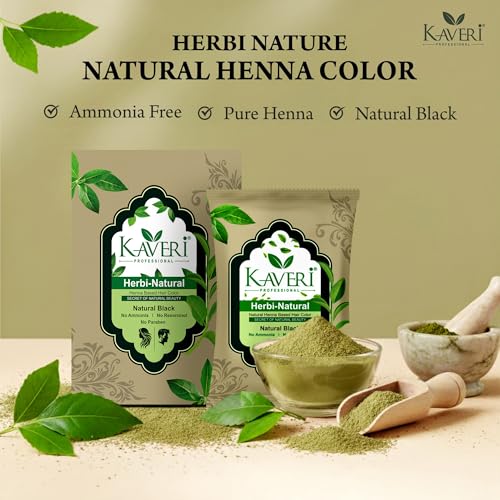 Kaveri Professional Herbi Natural Black Henna Hair Color 10Gm miniatura 6