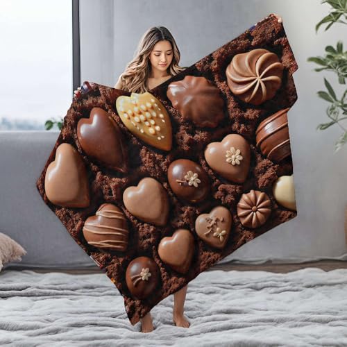 Couverture de Pâques chocolat cœur pour soirées cocooning salon