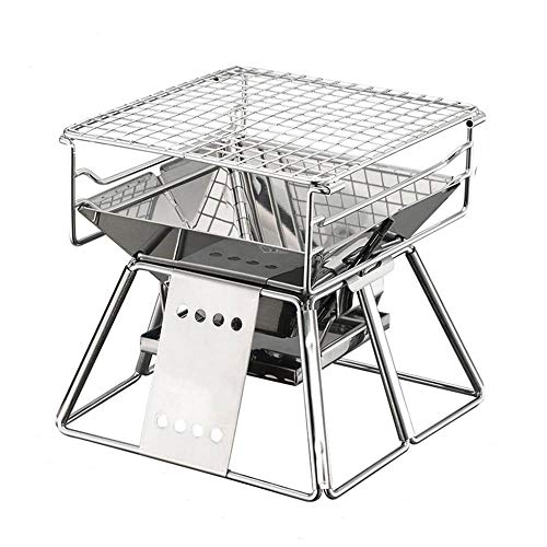 A - Z ZA Exquisite Portable Folding Stainless Steel BBQ Oven Set, Outdoor Small Barbecue Stove, Camping Grill, Camping Cookware