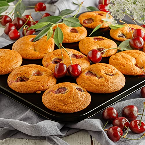 Gejoy 6 Packs Cupcake Pan Muffin Baking Pan Non Stick Bakeware Muffin Pan Cupcake Tray 12 Cup Muffin Tin Dishwasher Safe For Making Muffin Cakes, Tart #TOP4