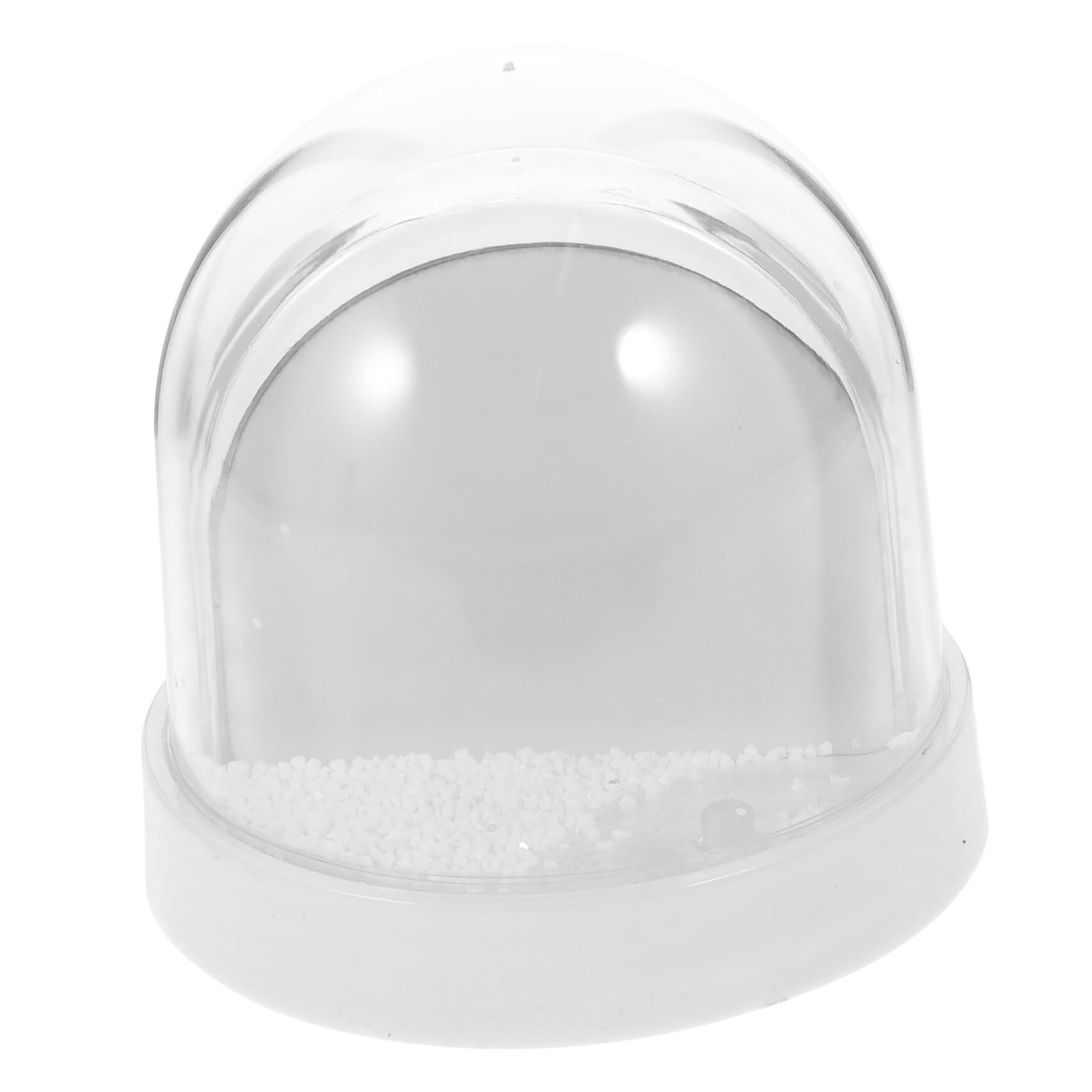 MAGICLULU 4pièces Boule à Neige Photo Globe Transparent Personnalisable Avec Base Blanche Pour Décorations Et