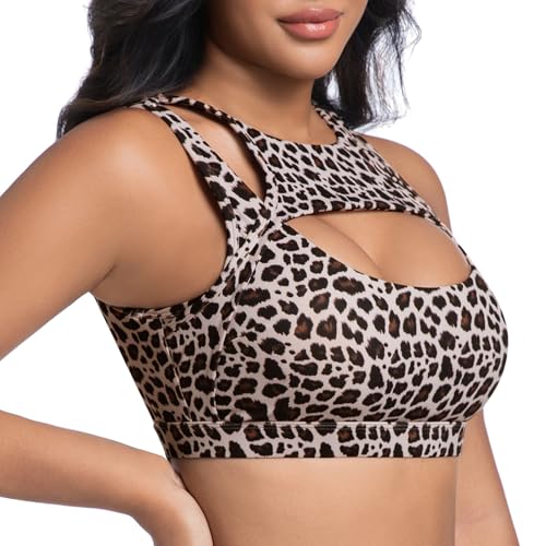 Image of Betaven Push up Sports Bra for Women Sexy Hollow Crop Tops with Removable Cups Workout Fitness Yoga Bra Medium Support