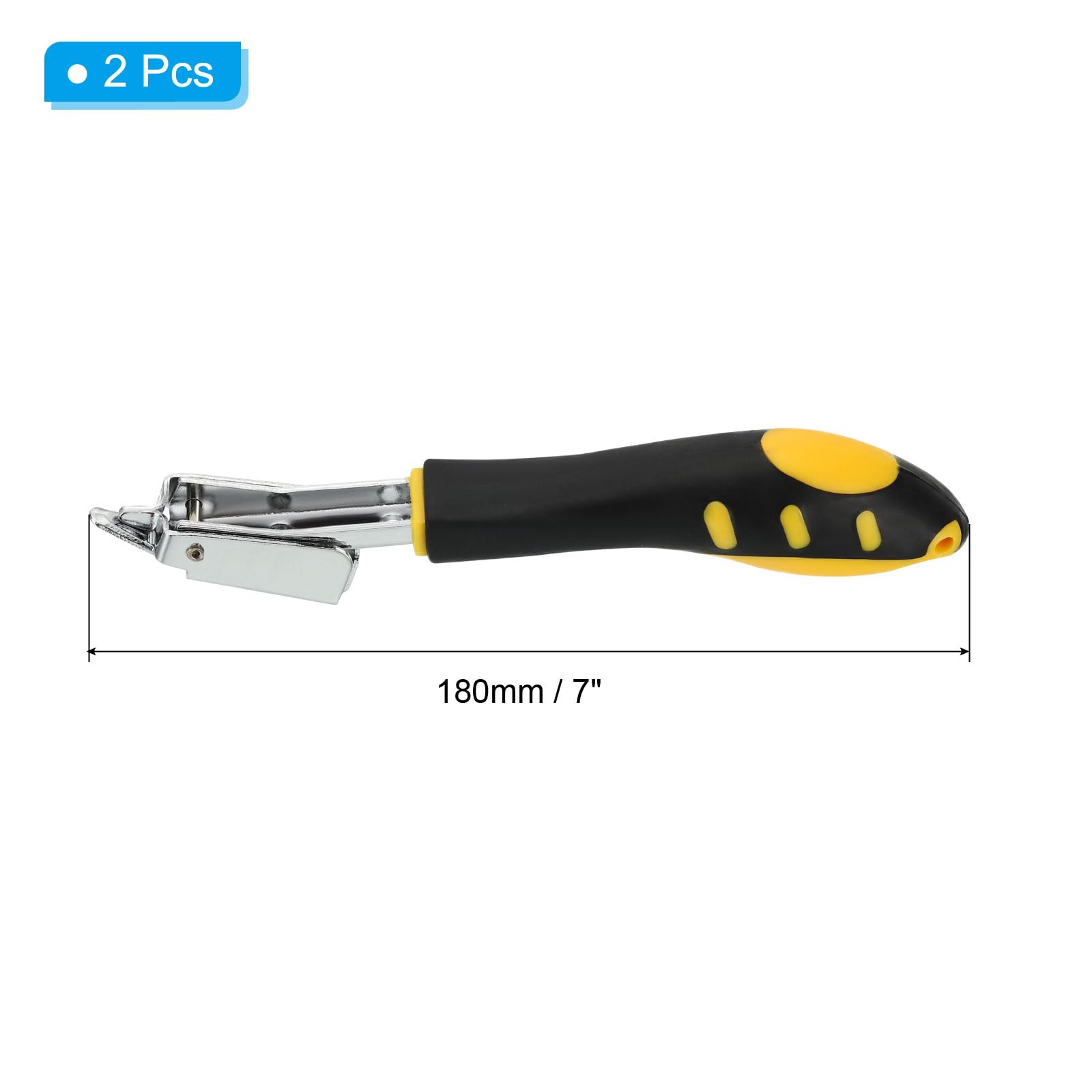 PATIKIL Upholstery Staple Remover, 2Pcs Construction Staple Puller Staple Nail Tack Tool for Furniture Wooden Floor Photo Frame Yellow - Image 2