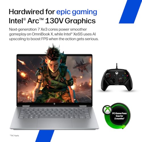 Image of HP Omnibook (Previously Envy) X Flip OLED Intel Core Ultra 5 226V, 40 Tops (16GB LPDDR5x, 1TB SSD) 3K,120hz, 14'' /35.6cm, 2-in-1, Win11, M365* Office24, Silver, 1.38kg, fm0099TU AI Laptop
