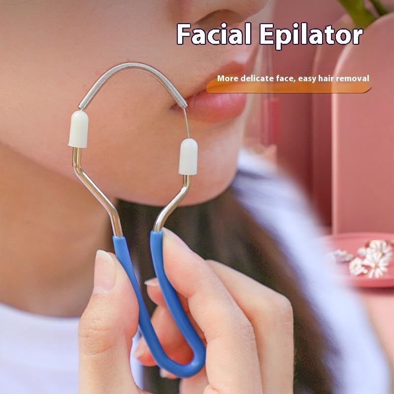 Image of Facial Hair Remover for Women, Spring Threading Tool | Face Hair Remover for Upper Lip, Chin, Forehead & Cheeks | Manual Epilator for Peach Fuzz Removal | Reusable Portable Beauty Care Tool