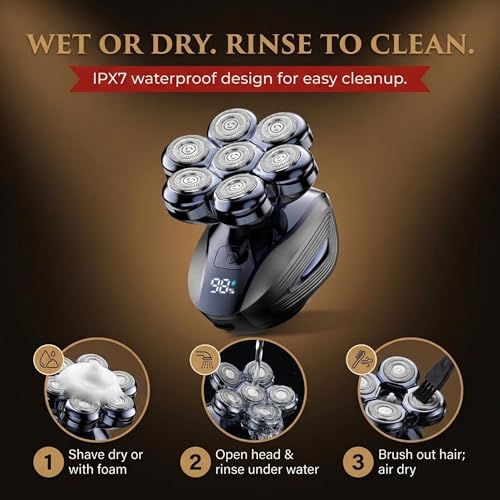 Rasoirs électriques pour homme chauve Zyler sous la douche - 5