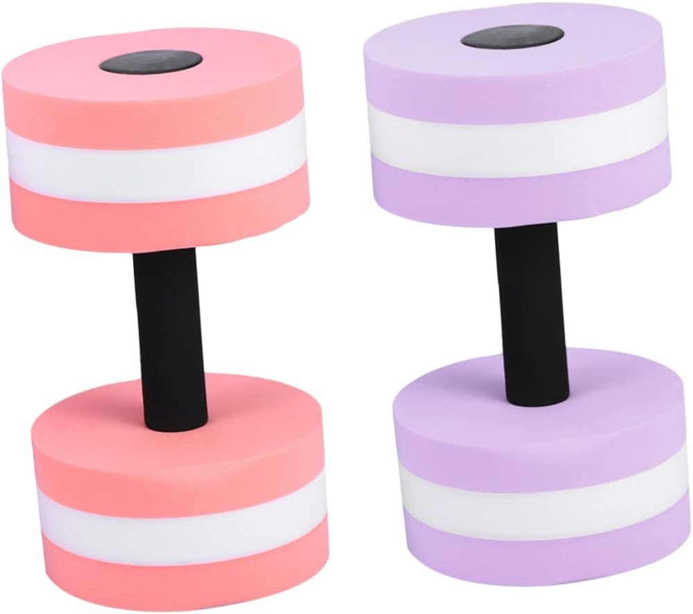 2pcs Water Dumbbells Floating Barbell Aquatic Exercise Equipment Lightweight for Cardio Shoulder Biceps Training Random Color