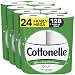 Cottonelle Ultra GentleCare Toilet Paper with Gentle CleaningRipples, 24 Family Mega Rolls, Sensitive Bath Tissue with Aloe & Vitamin E