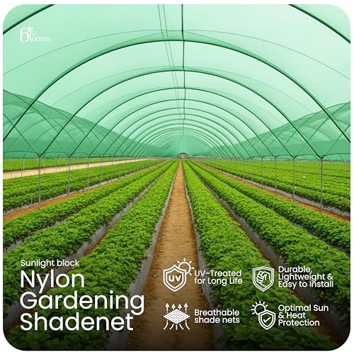 Image of Bio Blooms Gardening Shade Net 50% UV Stabilized | Green Thin Agro Shadenet for Garden Balcony Terrace Greenhouse Agriculture Car Parking | Long Life | 3x20 Meters Roll