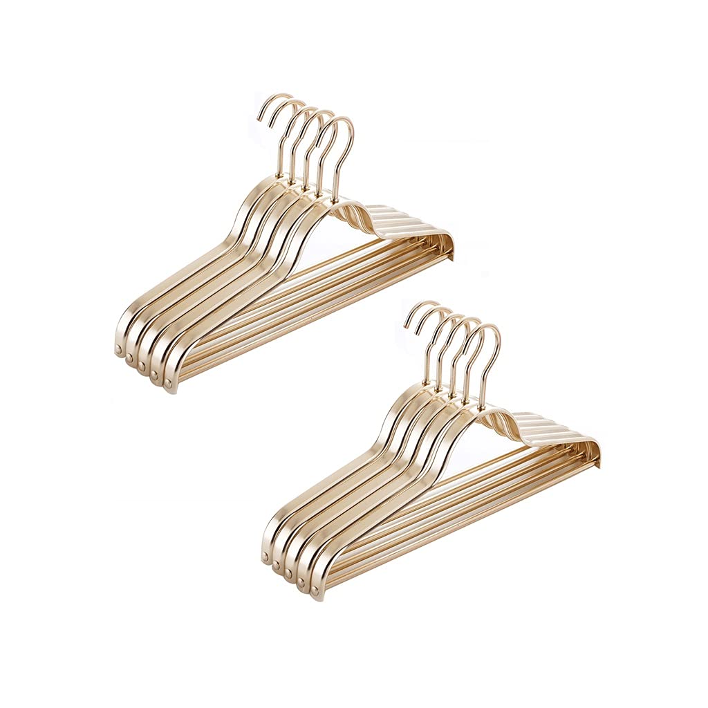TXGJWRA Hangers Coat Hanger Seamless Hanger Aluminum Alloy Clothes Rack Household Widening Hanger Clothes Support Space Saving,A