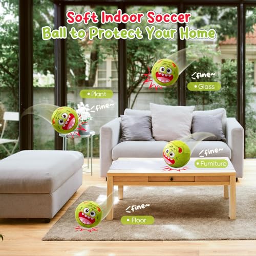 VangeBow Silent Indoor Soccer Ball for Toddlers Soft Plush Toy (Monster) by VangeBow - Image 4