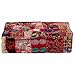 Patchwork-Fußhocker mit Exquisiten Stickereien Besetzt, Handgefertigt Patchwork Quadrat Puffhocker Fußhocker für Wohnzimmer und Schlafzimmer, Vintage-Look Polsterhocker, Sofa Hocker, 50 x 50 x 12 cm