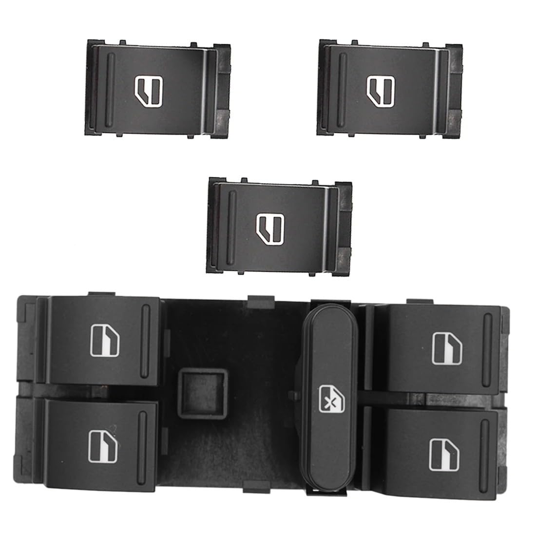 Ufitidu One Color Window Regulator For Vw For Jetta Mk5 For Golf 5 6 For Tiguan Window Headlight Control Switch Button 1K0941431q 1K4959857b(4Piece)