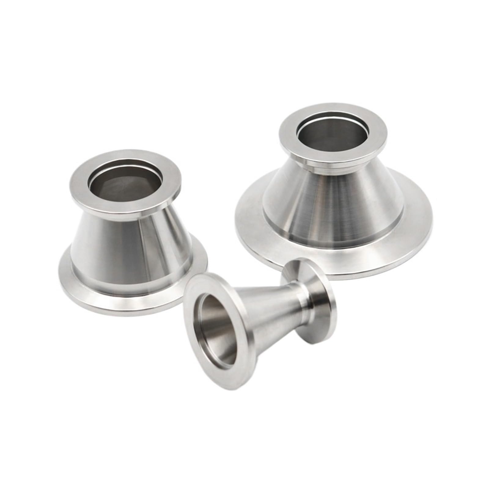 LIUCH KF16/25/40/50 Tri Clamp Reducer Vacuum Pipe Fittings Flange Adapter 304 Stainless Steel Sanitary KF25-40 KF25-50 KF16-25(KF40-KF50)